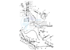 ATV 350 drawing STEERING HANDLE -CABLE