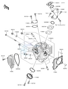 KLX110 KLX110CGF EU drawing Cylinder Head