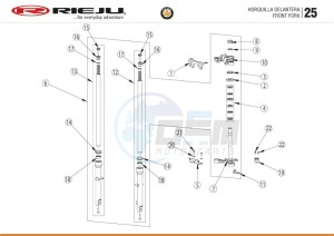 HOBBY-BYE-BIKE-25-KM-H-EURO4-HOLLAND-BLACK 50 drawing FRONT FORK