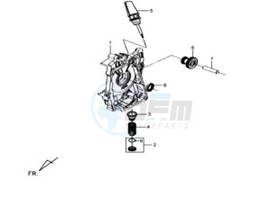 MIO 50 SPORT 25 KMH drawing CRANKCASE RIGHT / START MOTOR