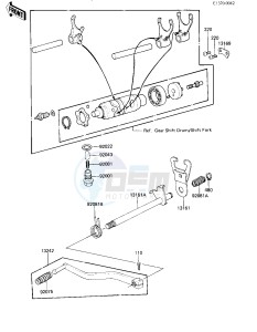 KZ 250 L [CSR BELT] (L1) [CSR BELT] drawing GEAR CHANGE MECHANISM