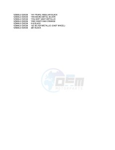 VZ800 (E3-E28) MARAUDER drawing * COLOR CHART *