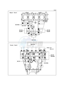 NINJA ZX-10R ZX1000D6F FR GB XX (EU ME A(FRICA) drawing Crankcase Bolt Pattern