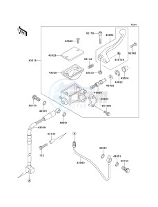 KLX 300 A [KLX300R] (A6F-A7A) A6F drawing FRONT MASTER CYLINDER