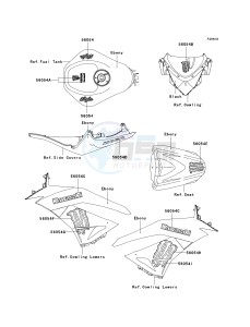 ZX 600 R [NINJA ZX-6R MONSTER ENERGY] (R9FA) R9FA drawing DECALS-- EBONY- --- R9FA- -