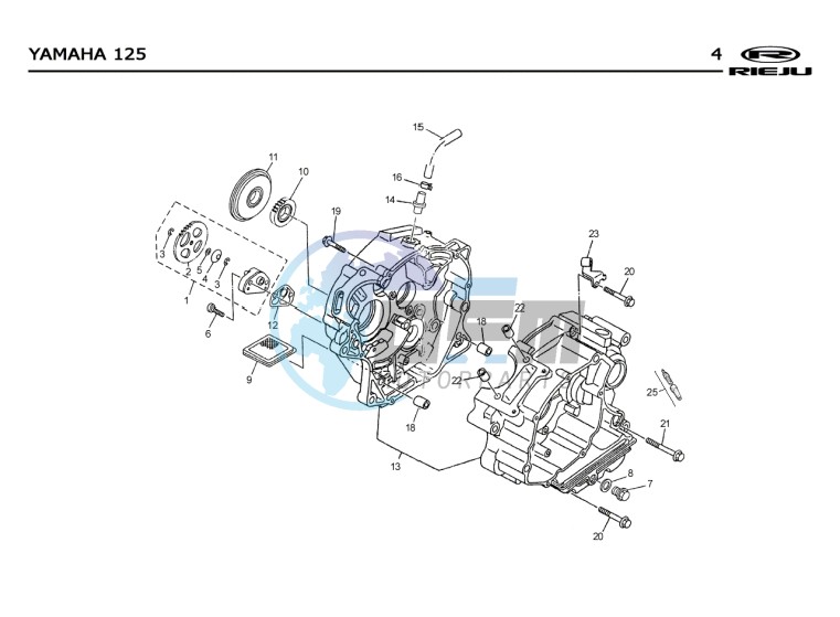 CRANKSHAFT CARTER  Yamaha 125 4T EURO2