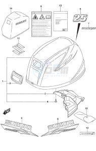 DF 25A drawing Engine Cover