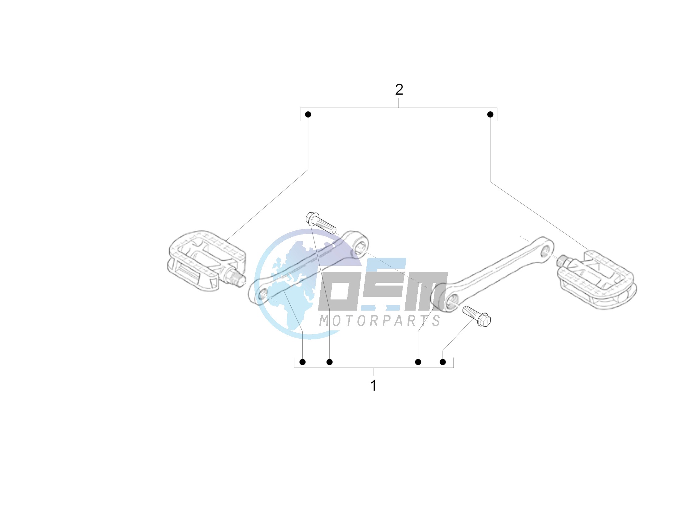 Control pedals - Levers