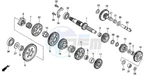 TRX300 FOURTRAX 300 drawing TRANSMISSION