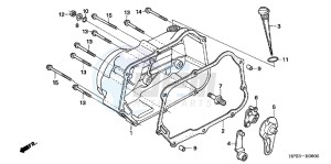 TRX90XB drawing RIGHT CRANKCASE COVER