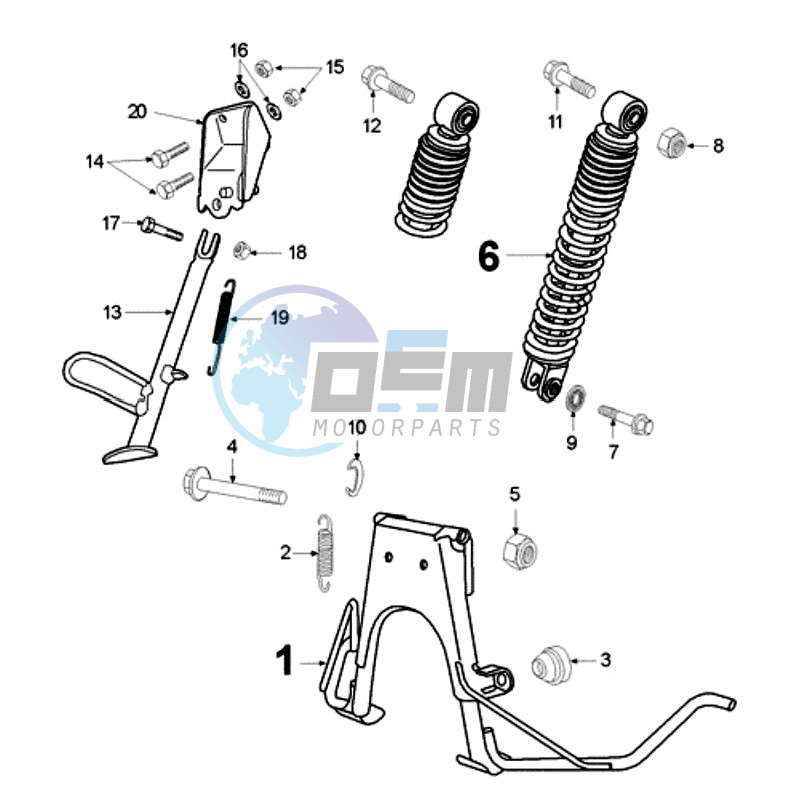 REAR SHOCK AND STAND