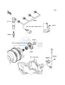 ZZR1400 ABS ZX1400B7F FR GB XX (EU ME A(FRICA) drawing Ignition System