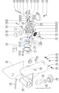 FLEXER_EX_L0-L2 50 L0-L2 drawing Carburator-intake silencer