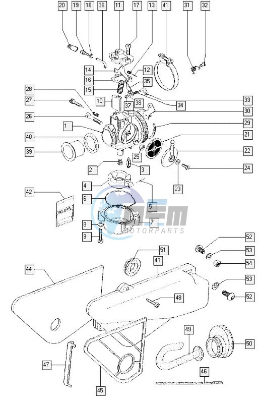 Carburator-intake silencer