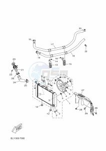 YP125RA XMAX 125 ABS (BL25) drawing RADIATOR & HOSE