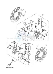 YFM700FWAD YFM70GPAK (B4FF) drawing FRONT BRAKE CALIPER