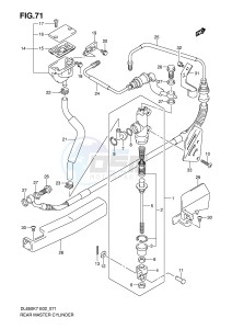 DL650 (E2) V-Strom drawing REAR MASTER CYLINDER (DL650AK7 AK8 AK9 AL0 AUEL0)