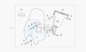 Nevada Classic 750 IE IE drawing Touring windscreen