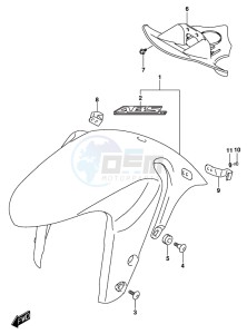 GSX-S1000F drawing FRONT FENDER