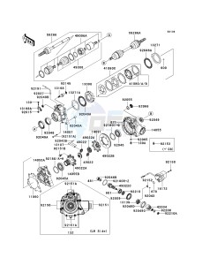 KVF 650 E [BRUTE FORCE 650 4X4 HARDWOODS GREEN HD] (E6F-E9F) E6F drawing DRIVE SHAFT-FRONT