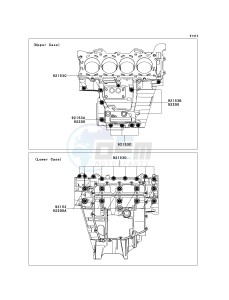 ZX 600 R [NINJA ZX-6R MONSTER ENERGY] (R9FA) R9FA drawing CRANKCASE BOLT PATTERN