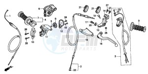 CR250R drawing HANDLE LEVER