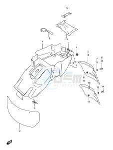 GSX-R600 (E2) drawing REAR FENDER