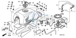 CBF600N9 France - (F / CMF) drawing FUEL TANK (CBF600N/NA)