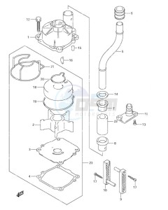 DF 115 drawing Water Pump (S/N 681518 & Newer)