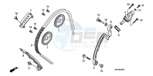 CB600F3A Europe Direct - (ED / ST 25K) drawing CAM CHAIN/TENSIONER