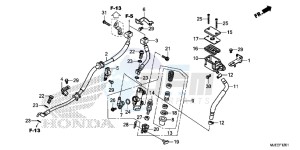 CB650FAE CB650FA 2ED drawing REAR BRAKE MASTER CYLINDER (CB650FA)