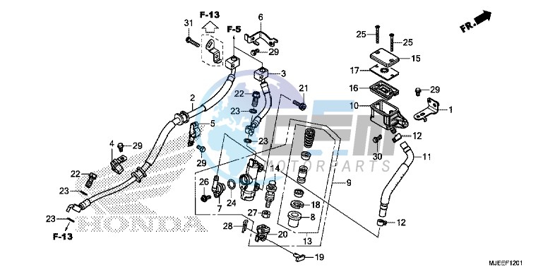 REAR BRAKE MASTER CYLINDER (CB650FA)