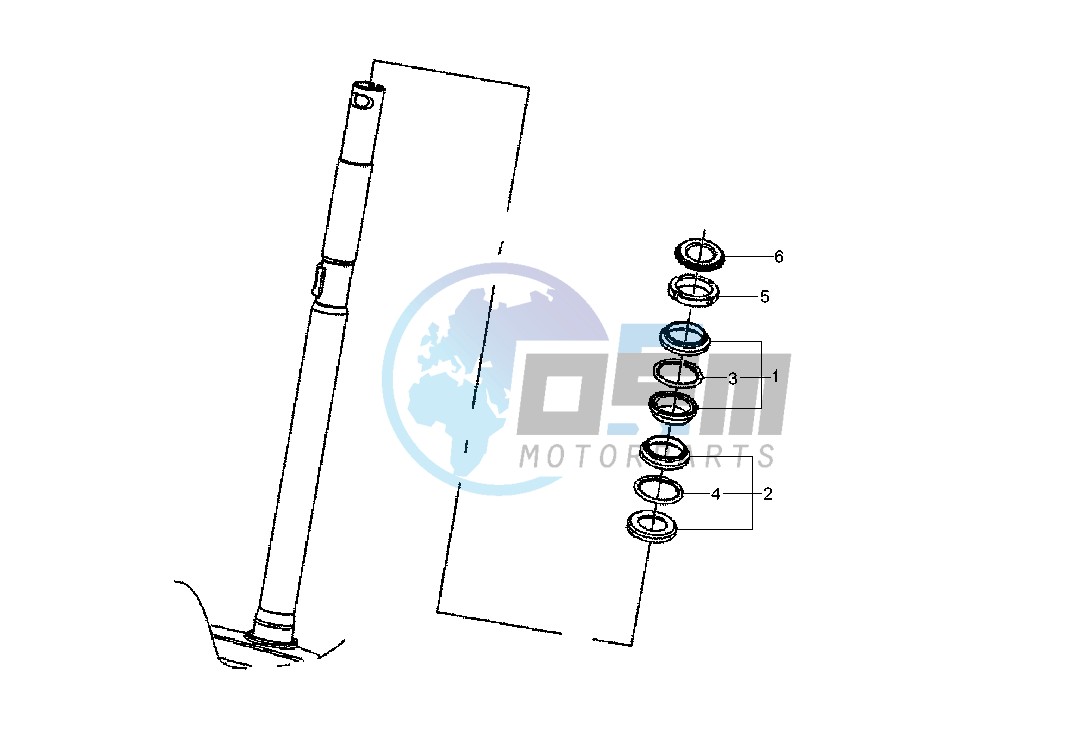 Steering bearing ball tracks