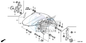 CBR300RAF CBR300RA Europe Direct - (ED) drawing FRONT FENDER