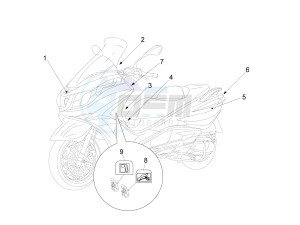 X10 350 4t 4v ie e3 drawing Plates - Emblems