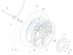 Liberty 125 4T Delivery E3 NEXIVE drawing Front wheel