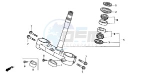 CR250R drawing STEERING STEM