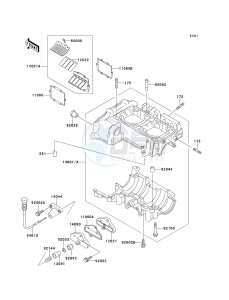 JH 750 C [750 ZXI] (C1-C3) [750 ZXI] drawing CRANKCASE