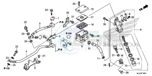 NC750SAF NC750S 4ED - (4ED) drawing REAR BRAKE MASTER CYLINDER (NC700SD/750SD/750SA)