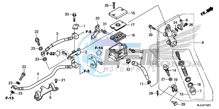 REAR BRAKE MASTER CYLINDER (NC700SD/750SD/750SA)