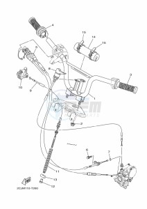 TT-R50E (BEGB) drawing STEERING HANDLE & CABLE