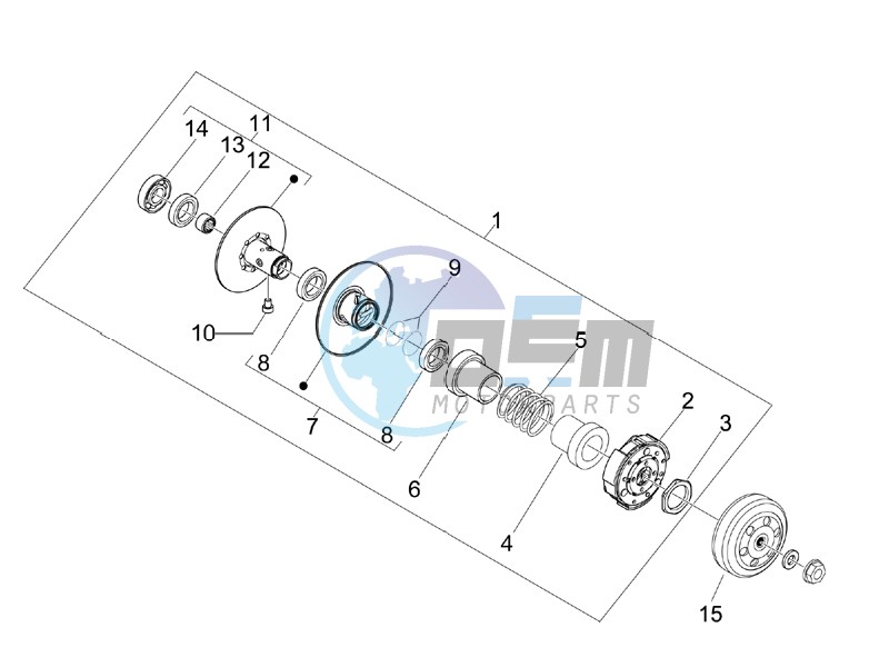 Driven pulley