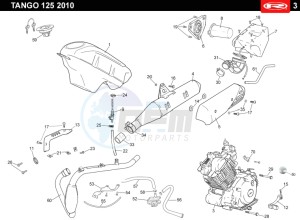 TANGO-125-BLACK drawing HOSE CONNEXIONS TANKS