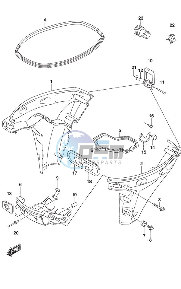 Side Cover - Tiller Handle w/Power Tilt