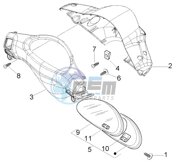 Speedometers Kms. - handlebar cover