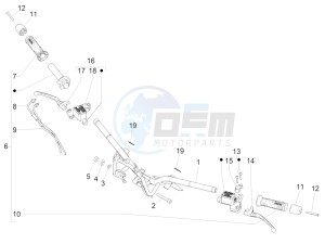 Beverly 300 ie ABS E4 (EMEA) drawing Handlebars - Master cil.