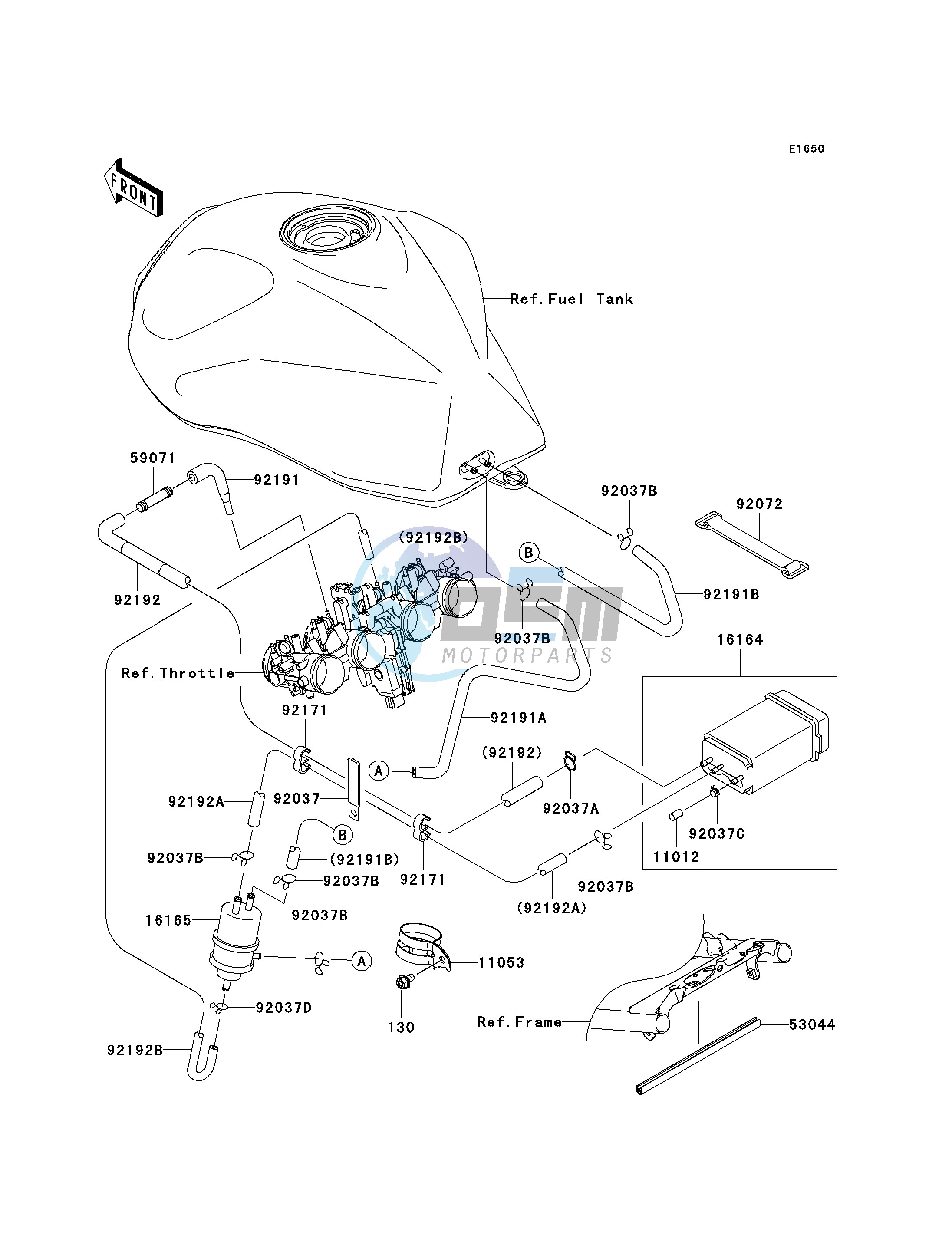 FUEL EVAPORATIVE SYSTEM-- CA- -