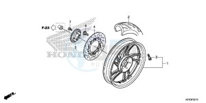 SH125ASG SH125D UK - (E) drawing REAR WHEEL