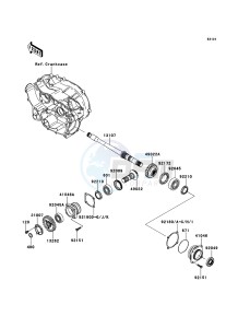 KVF360 4x4 KVF360ACF EU GB drawing Front Bevel Gear