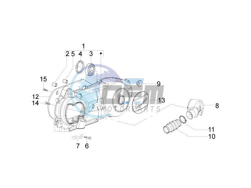 Crankcase cover and cooling